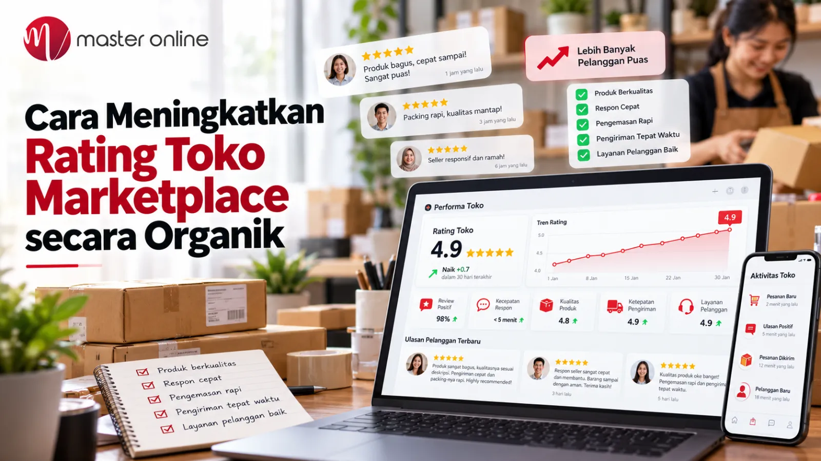 Master Online - Cara Meningkatkan Rating Toko