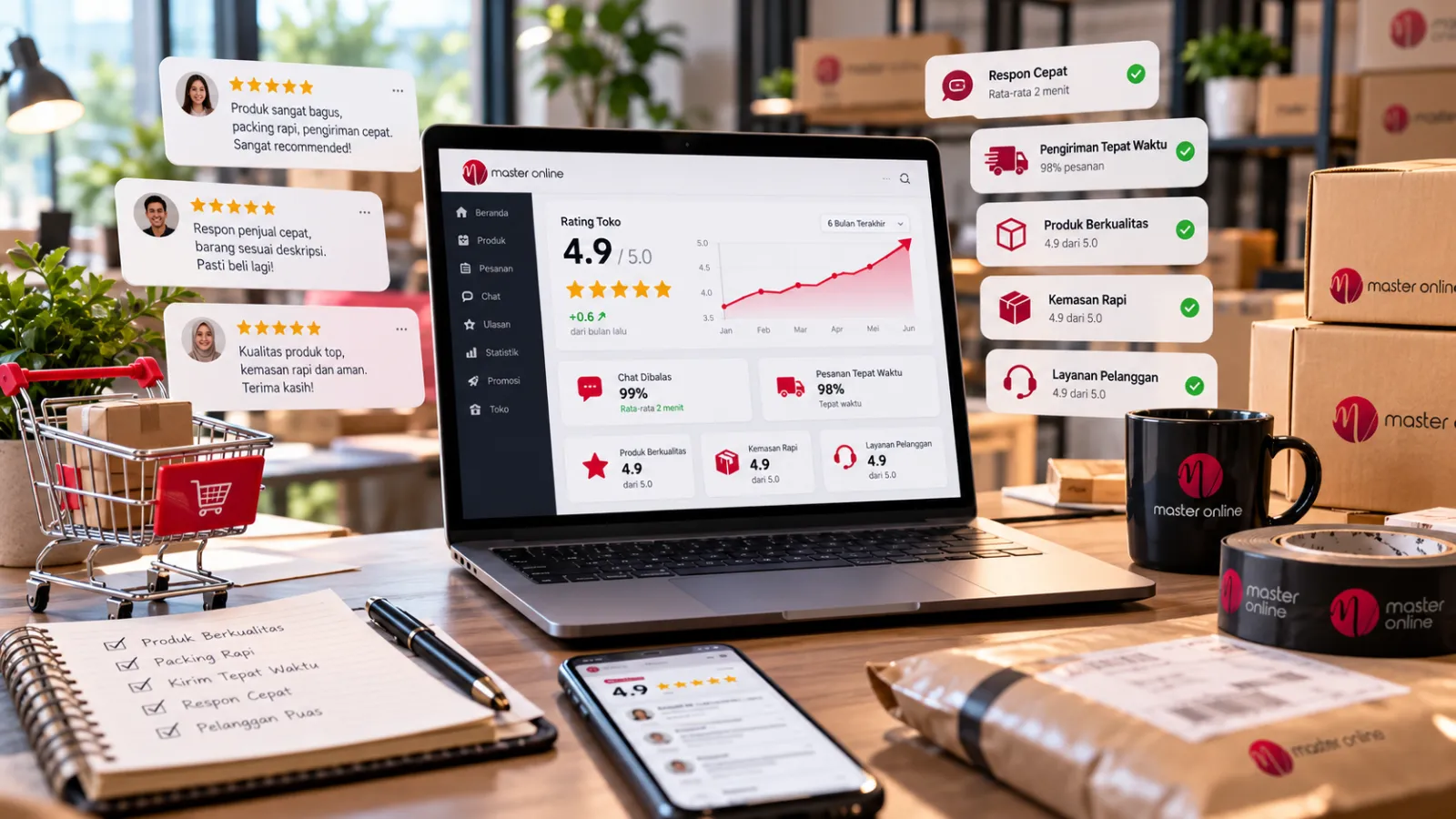 Cara Meningkatkan Rating Toko Marketplace secara Organik