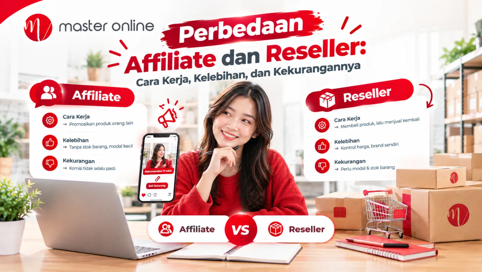Perbedaan Affiliate dan Reseller: Cara Kerja, Kelebihan, dan Kekurangannya