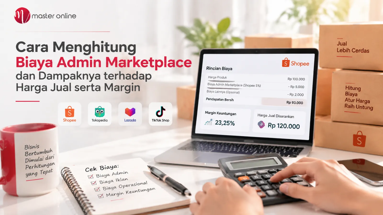 Cara Menghitung Biaya Admin Marketplace dan Dampaknya terhadap Harga Jual serta Margin