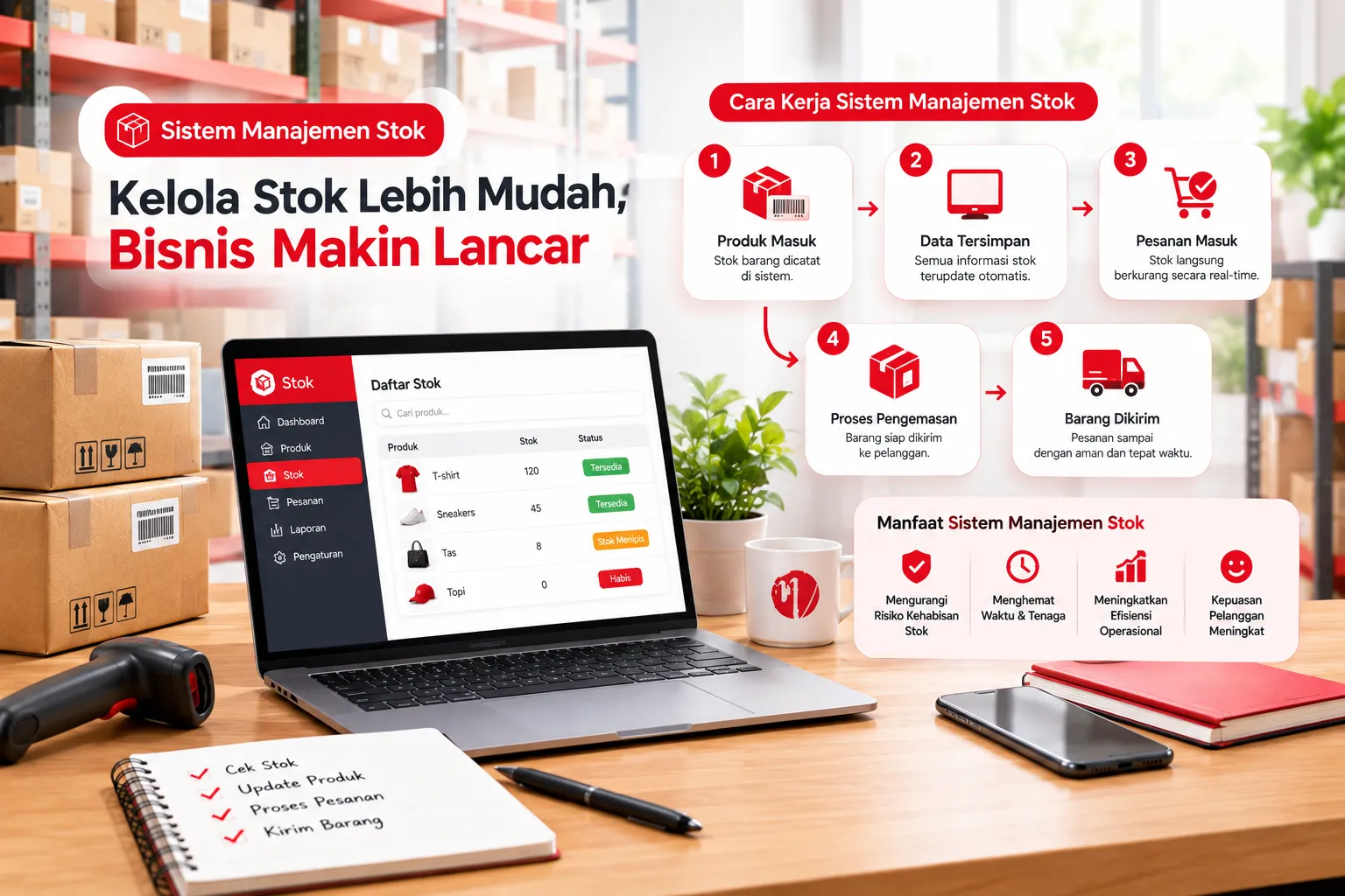 Apa Itu Sistem Manajemen Stok? Fungsi, Manfaat, dan Cara Kerjanya