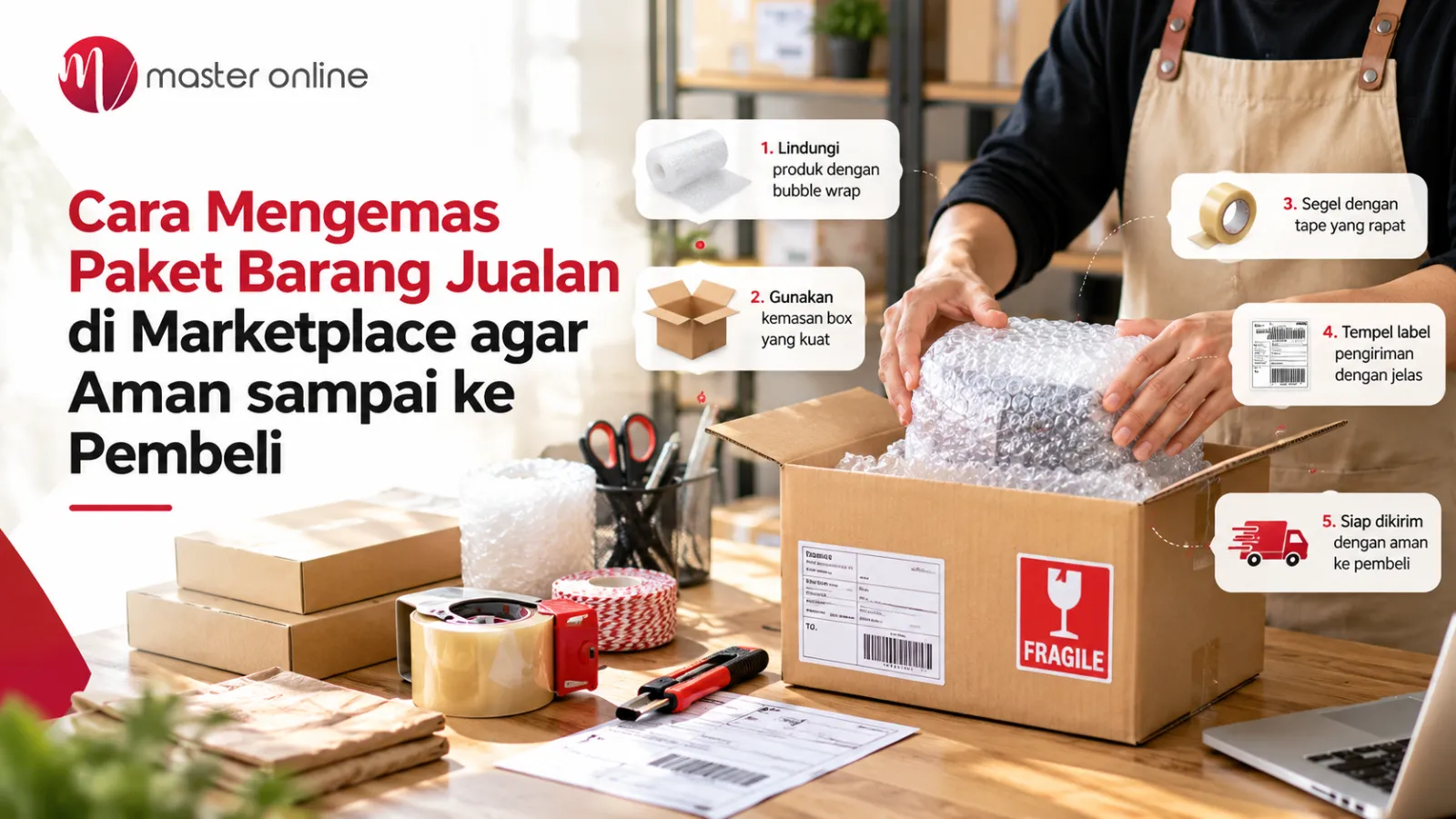 Cara Mengemas Paket Barang Jualan di Marketplace agar Aman sampai ke Pembeli